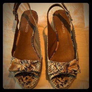 Franco Sarto Snake Skin Look Espadrilles
